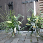 お盆の仏花(墓花/盆花)をユリと庭の植物で自作してみました